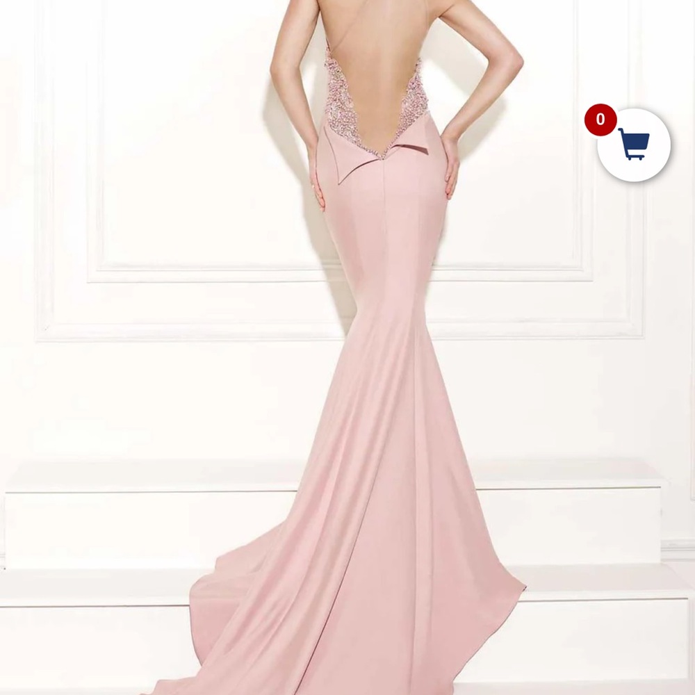 Aqua Tarik Ediz Mermaid sheer neckline - Picture 11 of 11